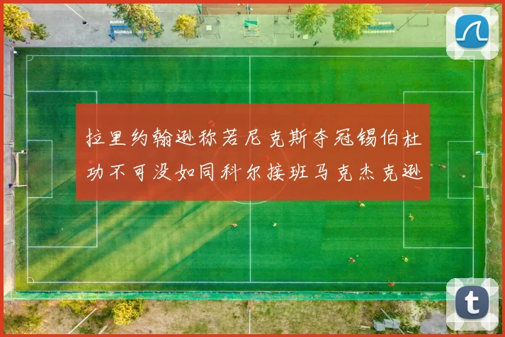 拉里约翰逊称若尼克斯夺冠锡伯杜功不可没如同科尔接班马克杰克逊